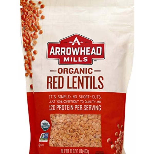 Arrowhead Mills Organic Red Lentils, 16 oz Packaging May Vary
