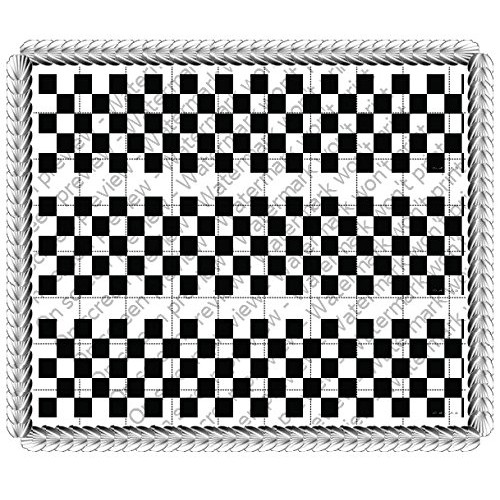 Edible Checkered Cake Strips For Sides Of Cake, Checkered Edible