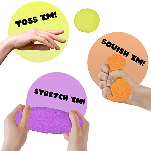 Artcreativity Stretchy Crystal Gummi Stress Balls, Set Of 6, Str