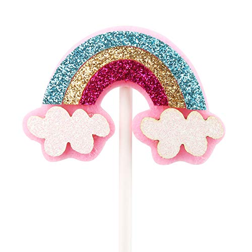 Artczlay Happy Birthday Cake Topper Rainbow Unicorn Color Super