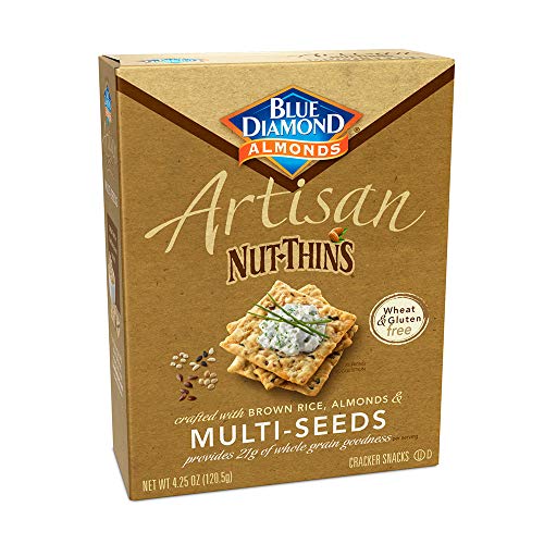 Gluten Free Artisan Nut-Thins Cracker Snacks With Multi-Seeds P
