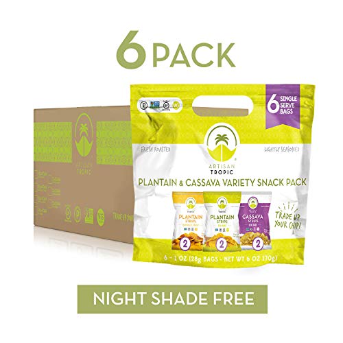 Plantain Chips - Cassava Chips Individual Bags - Vegan Snacks -