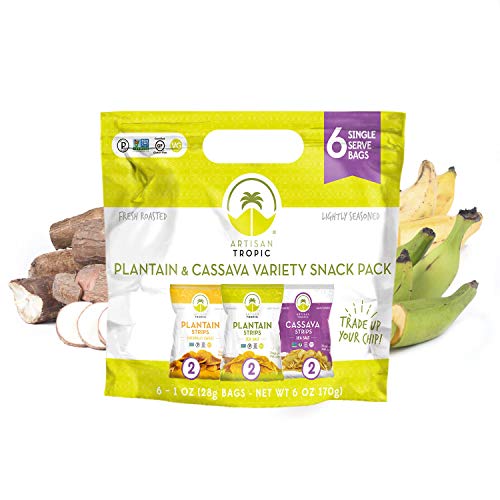 Plantain Chips - Cassava Chips Individual Bags - Vegan Snacks -