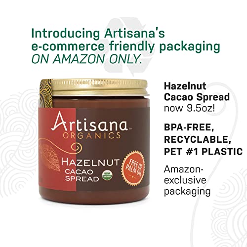 Artisana Organics Hazelnut Cacao Spread, 9.5 oz | No Palm Oil, S...