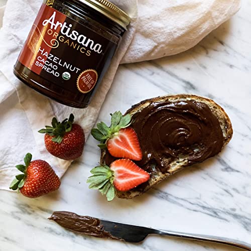 Artisana Organics Hazelnut Cacao Spread, 9.5 oz | No Palm Oil, S...