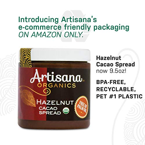 Artisana Organics Hazelnut Cacao Spread, 9.5 Oz | Sweetened With