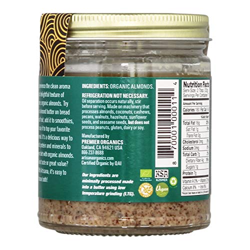 Artisana Organics Non Gmo Raw Almond Butter, 9 Oz | No Sugar Add