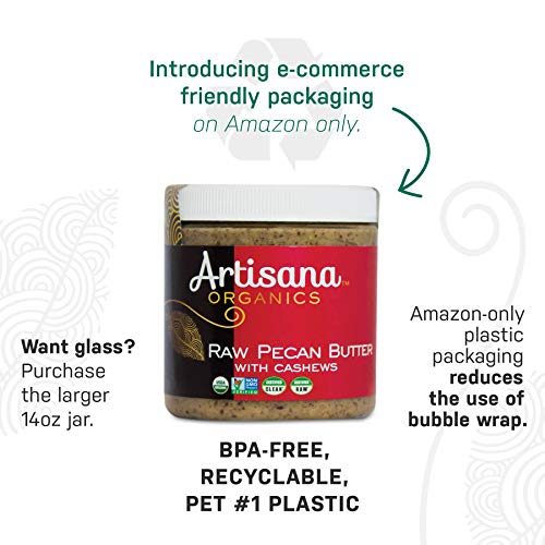 Artisana Organics Raw Pecan Butter with Cashews 6 Pack 9 oz