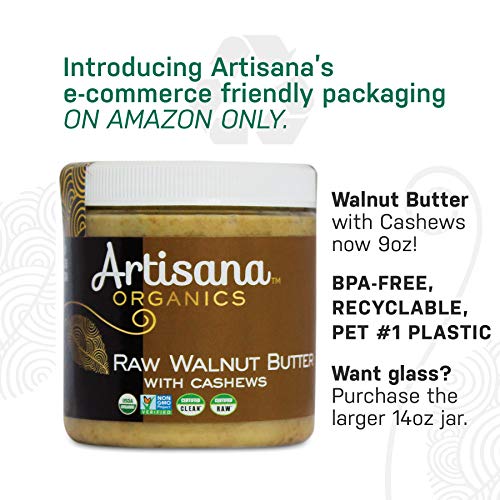 Artisana Organics Raw Walnut Butter With Cashews, 9Oz | No Sugar