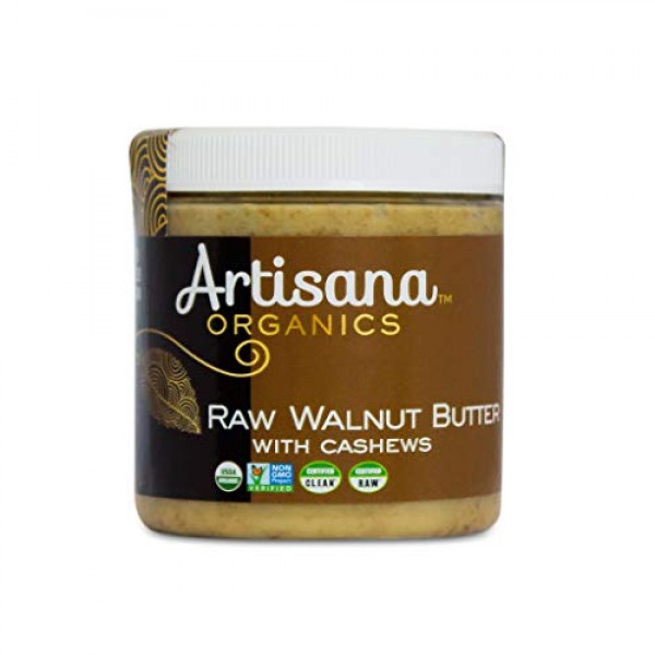 Artisana Organics Raw Walnut Butter with Cashews, 9oz | No Sugar...