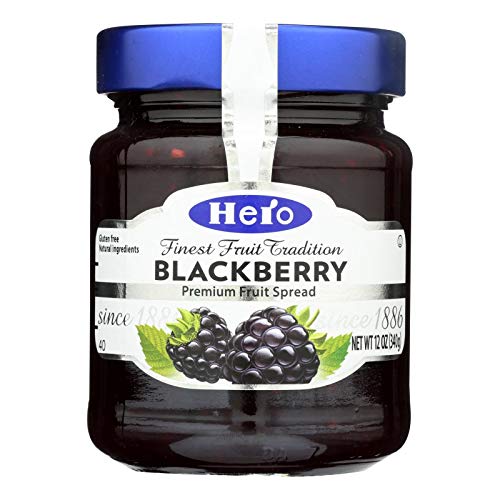 Hero Fruit Spread, Blackberry, 12-Ounce Pack Of 8