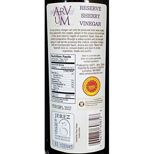 La Masia Sherry Vinegar, Oak Aged And Imported From Spain, 12.75