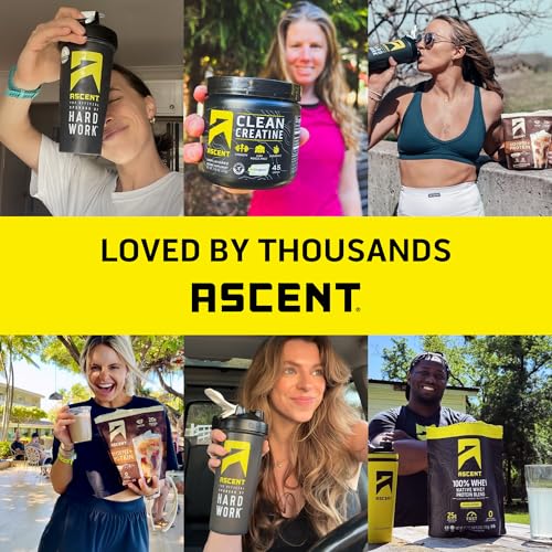 Ascent 100% Whey Protein Powder - Post Workout Whey Protein Isol...