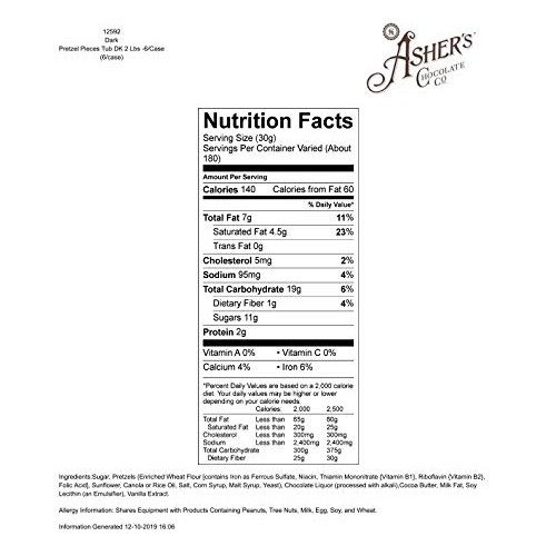 Ashers Chocolate, Chocolate Covered Pretzels, Bulk Smothered Pr