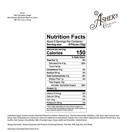 Ashers Chocolate, Gourmet Chocolate Covered Mini Grahams, Small