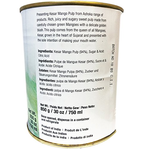 Ashoka - Kesar Mango Pulp, 750 Ml 850G