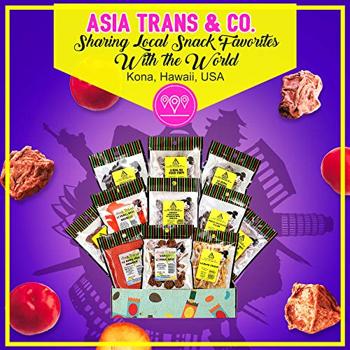 Asia Trans 12 Pack Li Hing Mui Crack Seed Gift Set | Hawaiian Fa
