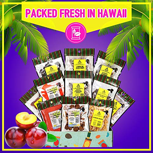 Asia Trans 12 Pack Li Hing Mui Crack Seed Gift Set | Hawaiian Fa