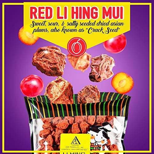Asia Trans Seeded Red Li Hing Mui Crack Seed Plums | Hawaiian Fa...