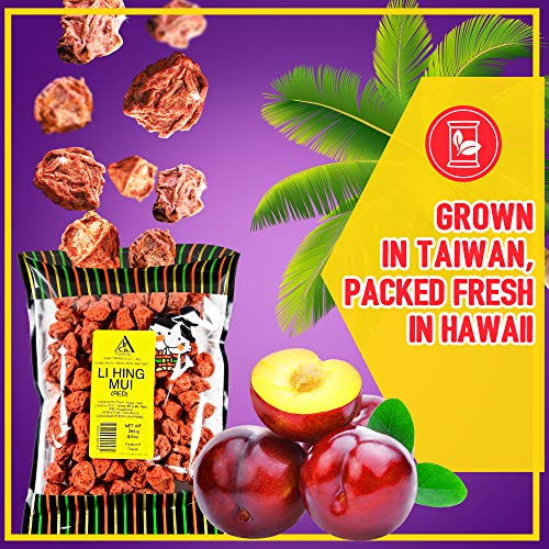 Asia Trans Seeded Red Li Hing Mui Crack Seed Plums | Hawaiian Fa...