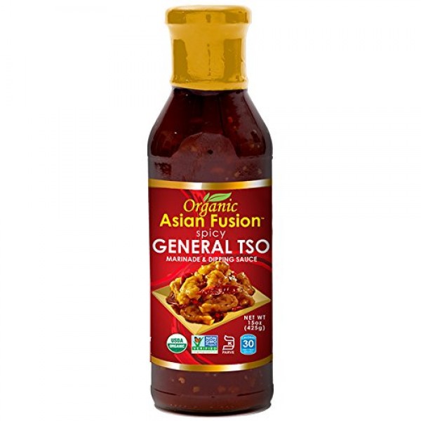 Asian Fusion General Tso Sauce, 15 Ounce - Non-GMO, Organic Cert...
