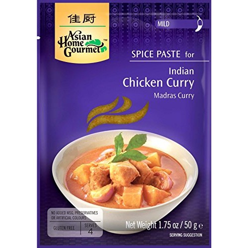 Asian Home Gourmet Indian Chicken Curry Spice Paste, 1.75Oz. Pa