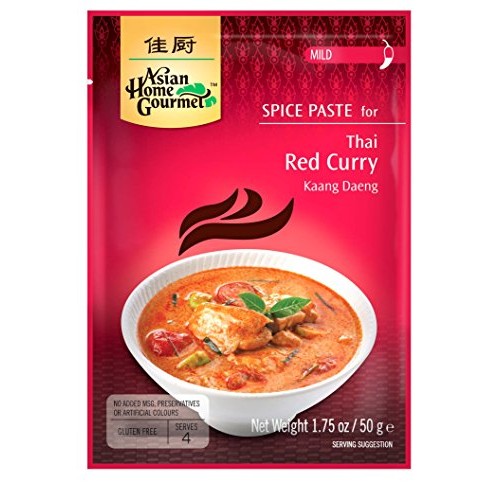Asian Home Gourmet Spice Paste For Thai Red Curry Kaang Daeng,
