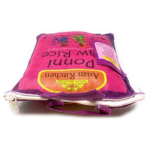 Asian Kitchen Ponni Raw Rice 4Lbs Pound Bag 1.81Kg Short Grain