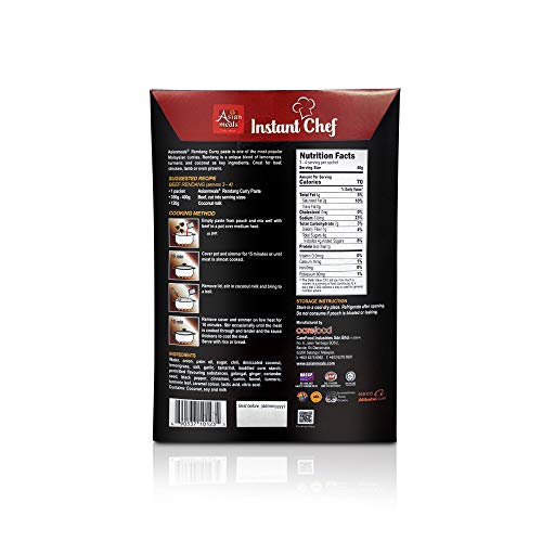 Asianmeals Cooking Sauce Packs Rendang Curry Paste, Pack Of 2,