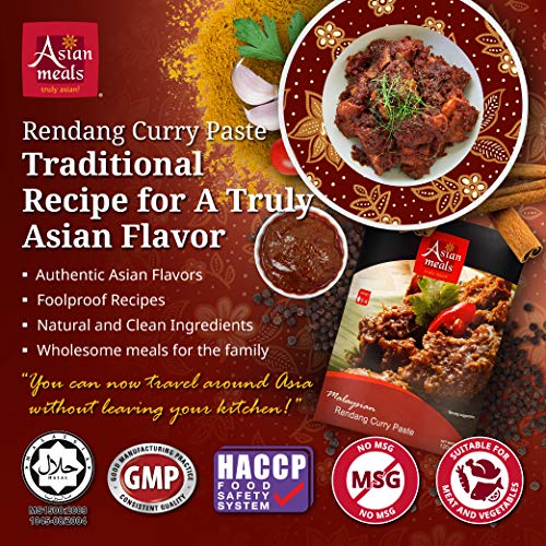 Asianmeals Cooking Sauce Packs Rendang Curry Paste, Pack Of 2,