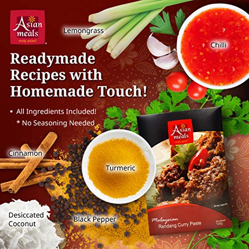 Asianmeals Cooking Sauce Packs Rendang Curry Paste, Pack Of 2,