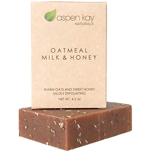 Oatmeal Soap Bar. With Organic Raw Honey, Goats Milk, Organic Sh
