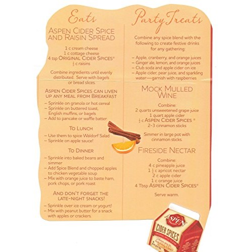 Aspen Mulling Cider Spice 4 Pack Qty Of 4, 2 Ounce Cartons Suga