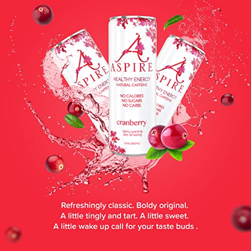 Aspire Healthy Energy Drink – Cranberry, 12 Pack – Zero Sugar, C Aspire Healthy Energy Drink – Cranberry, 12 Pack – Zero Sugar, C