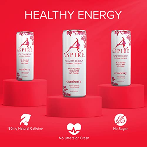 Aspire Healthy Energy Drink – Cranberry, 12 Pack – Zero Sugar, C Aspire Healthy Energy Drink – Cranberry, 12 Pack – Zero Sugar, C