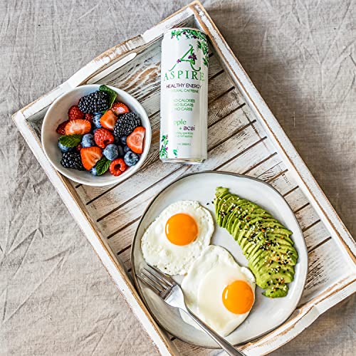 Aspire Healthy Energy Drink – Apple Acai, 12 Pack – Zero Sugar,