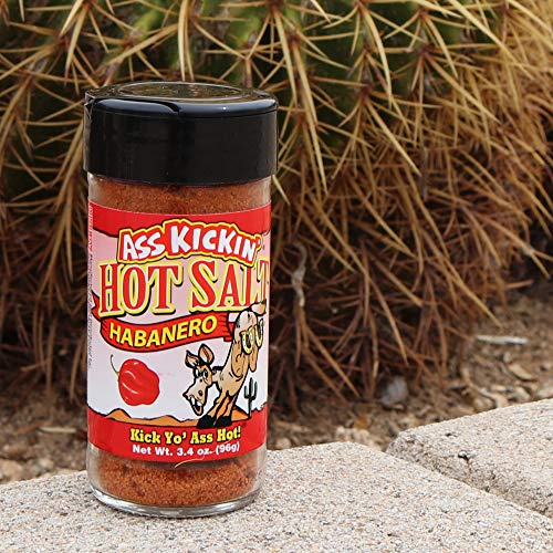 Ass Kickin Habanero Hot Spicy Salt - 3.4Oz. Shaker Jar - Perfec