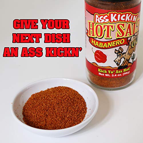 Ass Kickin Habanero Hot Spicy Salt - 3.4Oz. Shaker Jar - Perfec