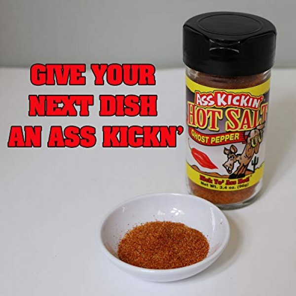 Ass Kickin Hot Spicy Ghost Pepper Salt – 3.4oz. Shaker Jar - Pe...