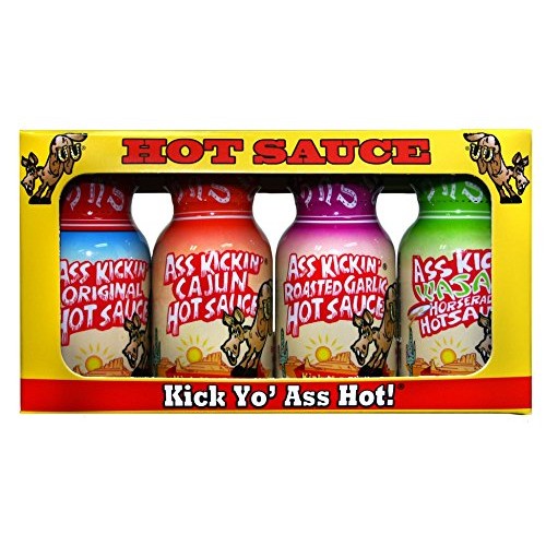 Ass Kickin Premium Hot Sauce Bottles Gourmet Gift Set Travel Si