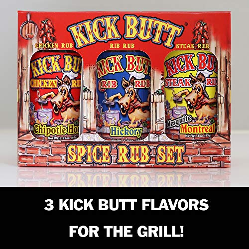 Kick Butt Seasoning Gourmet Gift Set - 3 Pack - Premium Chicken,