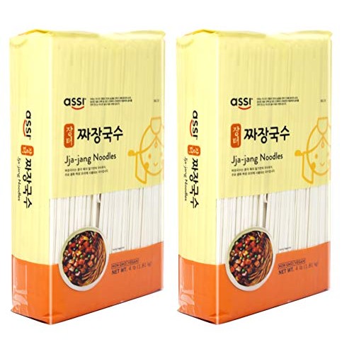 Assi Brand Oriental Style Noodle Pasta Dried Noodles, Jjajang,