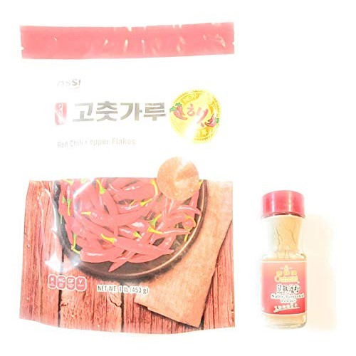 Assi Red Chili Pepper Flakes 1 Lb And 1 Salty Marinated Powder 2