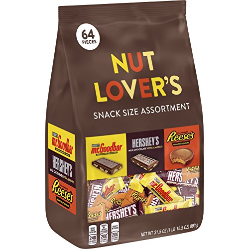 Hersheys Nut Lovers Chocolate Candy, Snack Size Assortment, 31