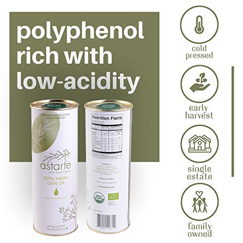 New 2022 Crop! Astarte, Greek Organic Premium Extra Virgin Olive
