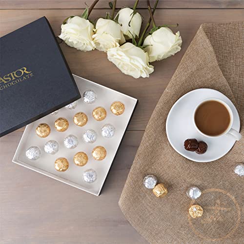 Astor Chocolate Hazelnut Vegan Truffle Box, 18 piece Belgian Cho...