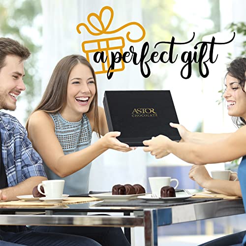 Astor Chocolate Hazelnut Vegan Truffle Box, 18 piece Belgian Cho...
