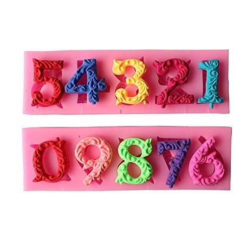 Astra Shop 3D Birthday Cake Numbers From 0 To 9 Silicone Mold Nu