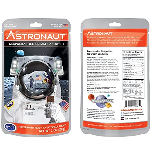 Astronaut Foods Freeze-Dried Ice Cream Sandwich, Nasa Space Dess Astronaut Foods Freeze-Dried Ice Cream Sandwich, Nasa Space Dess