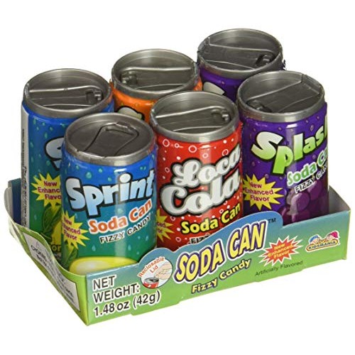 Kidsmania Soda Can Fizzy Candy 72 Can Variety Pack